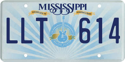 MS license plate LLT614