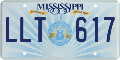 MS license plate LLT617