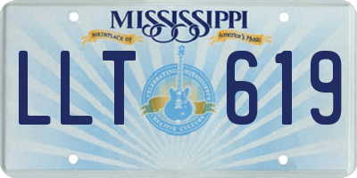 MS license plate LLT619