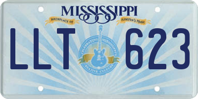 MS license plate LLT623