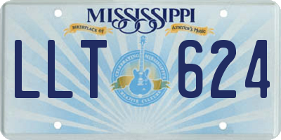 MS license plate LLT624