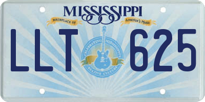 MS license plate LLT625