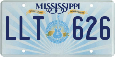 MS license plate LLT626