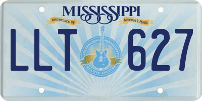 MS license plate LLT627