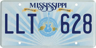 MS license plate LLT628