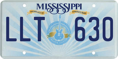 MS license plate LLT630