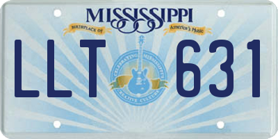 MS license plate LLT631