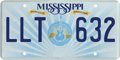MS license plate LLT632