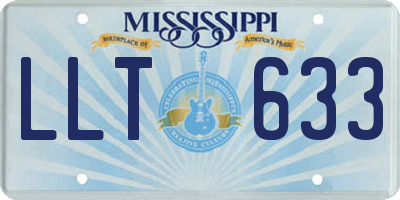 MS license plate LLT633