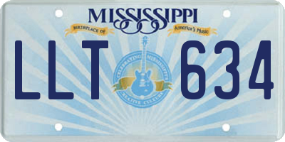 MS license plate LLT634