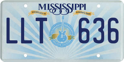 MS license plate LLT636