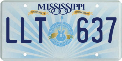 MS license plate LLT637