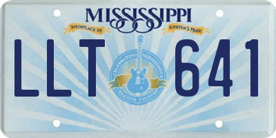 MS license plate LLT641