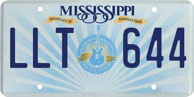 MS license plate LLT644
