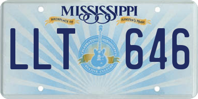 MS license plate LLT646