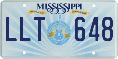 MS license plate LLT648