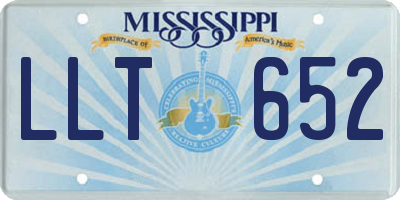 MS license plate LLT652