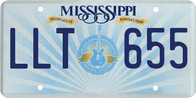 MS license plate LLT655