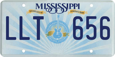 MS license plate LLT656