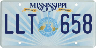 MS license plate LLT658