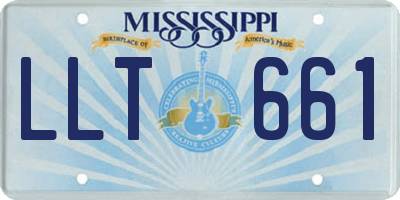 MS license plate LLT661