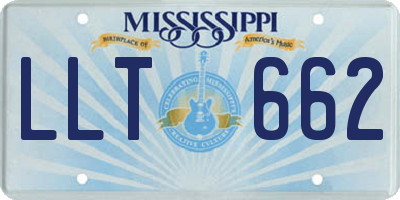 MS license plate LLT662
