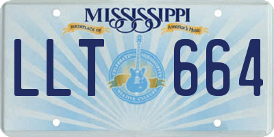 MS license plate LLT664
