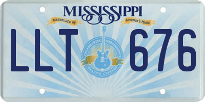MS license plate LLT676