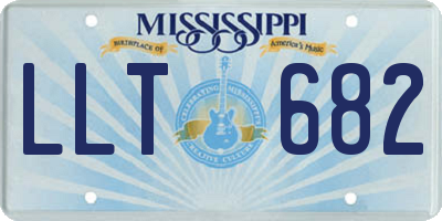 MS license plate LLT682