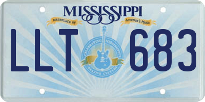 MS license plate LLT683
