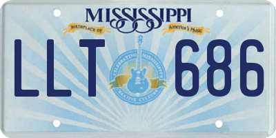 MS license plate LLT686