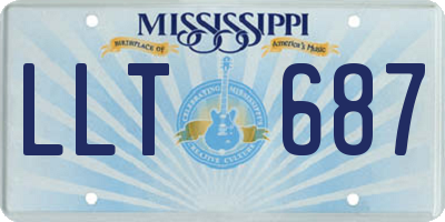 MS license plate LLT687