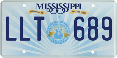 MS license plate LLT689