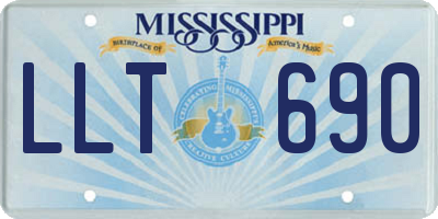 MS license plate LLT690