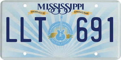 MS license plate LLT691