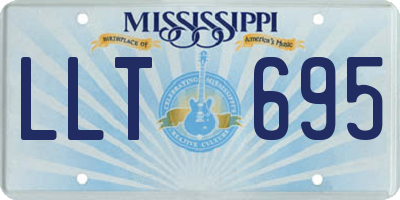 MS license plate LLT695
