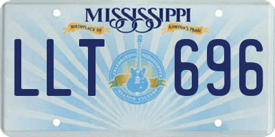 MS license plate LLT696