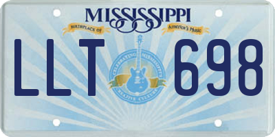 MS license plate LLT698