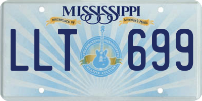 MS license plate LLT699