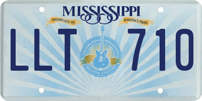 MS license plate LLT710