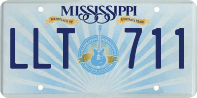 MS license plate LLT711