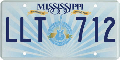 MS license plate LLT712