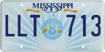 MS license plate LLT713
