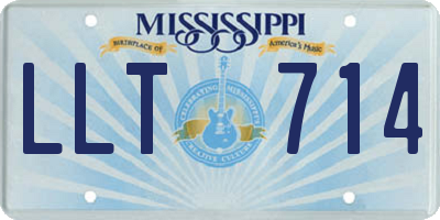 MS license plate LLT714
