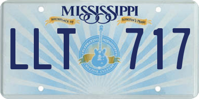 MS license plate LLT717