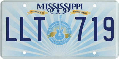 MS license plate LLT719