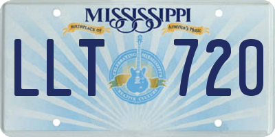 MS license plate LLT720
