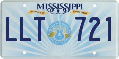 MS license plate LLT721