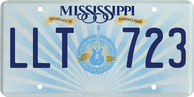 MS license plate LLT723