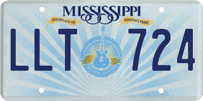 MS license plate LLT724